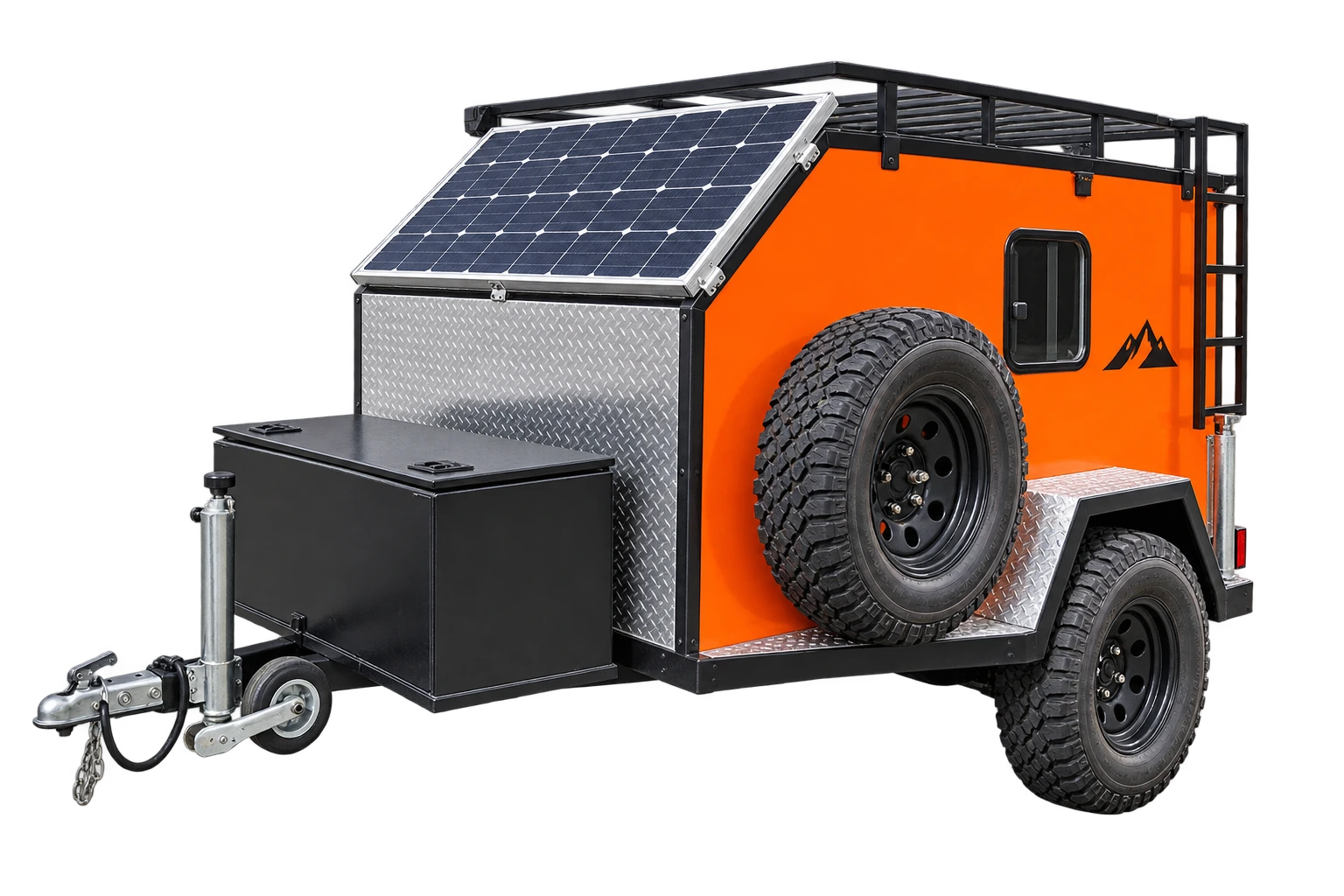 Studio concept of the orange camper