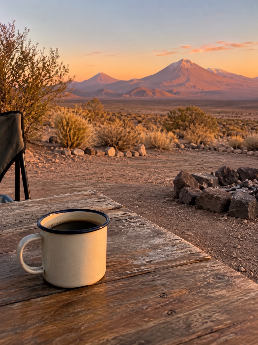 Travel inspiration: morning coffee in Atacama